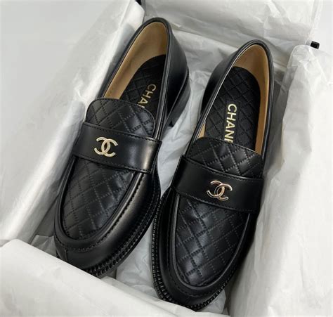 chanel loafers women's|chanel women's high heel.